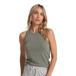 Vuori Sunrise High Neck Tank in Pistachio.